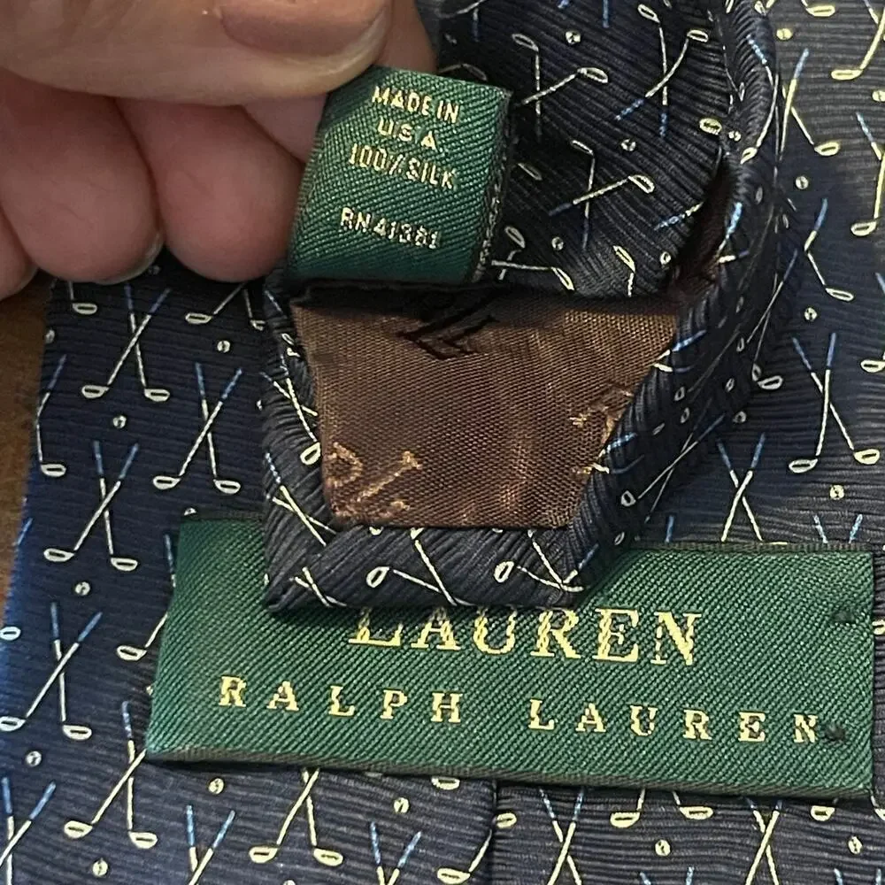 Ralph Lauren & Tommy Hilfiger Men's Ties Lot of 02 Silk/Wool Ties